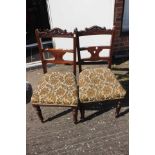 Two Victorian mahogany dining chairs