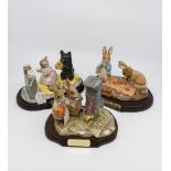 Beswick Beatrix figurines including Peter & Benjamin picking up onions, Duchess & Ribby,