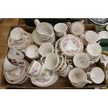 Mixed lot of tea cups and saucers