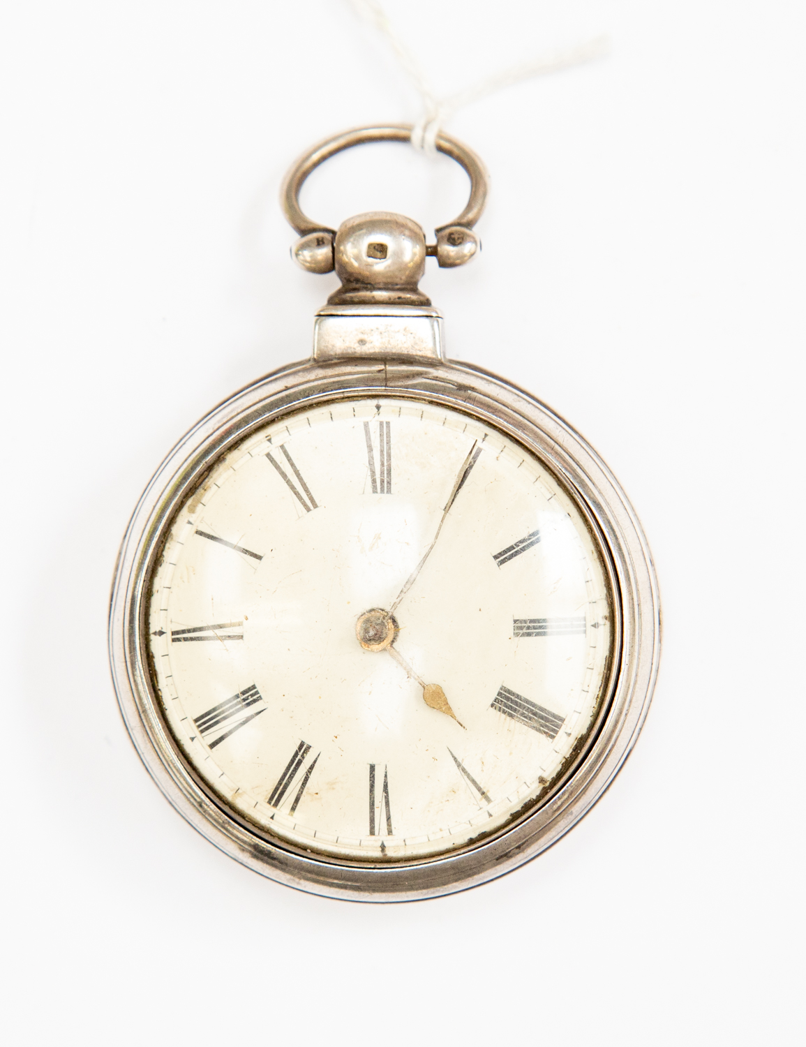 P Tompion, London, an early Victorian silver fusee pair cased pocket watch, 4.