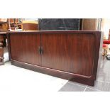A Danish "Dyrlund" Rosewood Tambour fronted Sideboard,