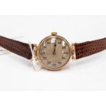 Rolex, a 9ct gold Rolex wristwatch, circa 1929,