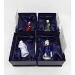 Four boxed Royal Worcester candle snuffers, Budge, Toddie,