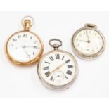 A collection of assorted watches comprising a Victorian silver half hunter pocket watch,