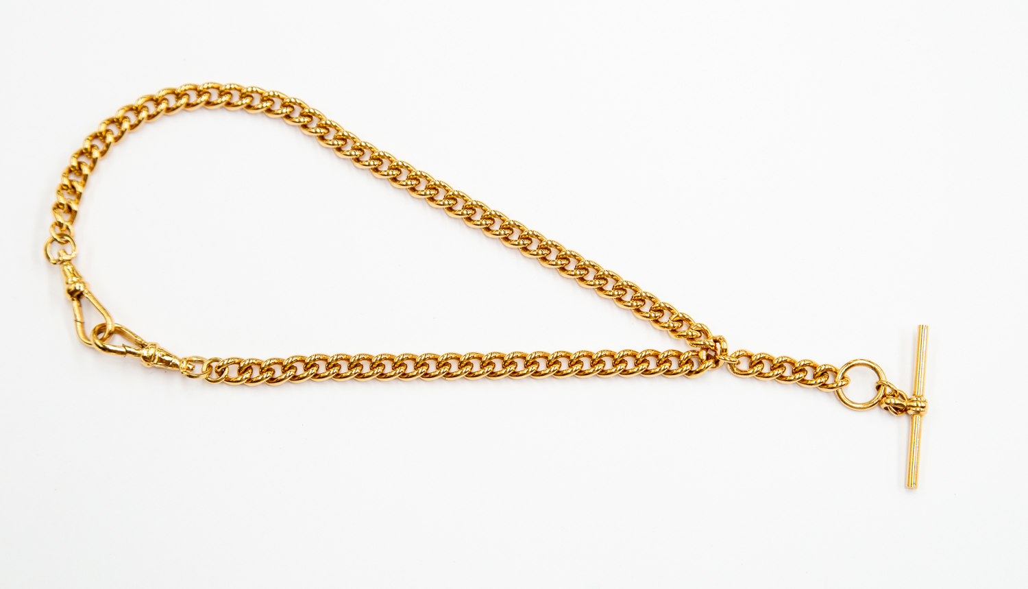 Gold plated double Albert watch chain