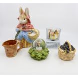 Border Fine Arts The World of Beatrix Potter Mrs Rabbit Canister, sugar bowl and milk jug,