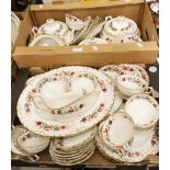 Royal Crown Derby pattern A798 (Chatsworth) dinner service including soup bowls and saucers,