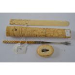 19th Century Samurai sword, handle with early 20th Century ivory page turner,