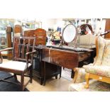 A George III oak sofa table single side drawer,