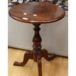 A George III Mahogany Tilt Top Wine Table.