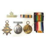 WW1 British 1914-15 Star, War Medal and Victory Medal to 26245 Pte WH Farmer, RAMC.