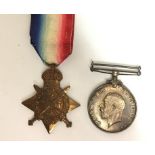 WW1 British 1914 Mons Star and British War Medal to M1-6139 to Pte (Later Sjt) LC Hunnings, ASC.