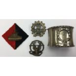 WW2 British 52nd (6th London) Anti Tank Regiment Royal Artillery Pagri badge worn in India and the