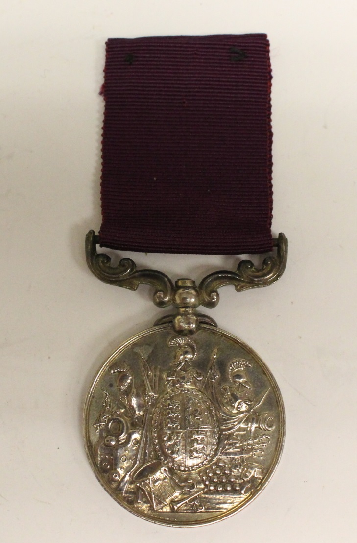 Army Long Service & Good Conduct Medal to 17157 Cpl. Cr Mkr G Howland, RA. Complete with ribbon.