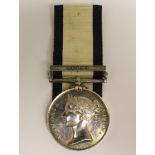 Naval General Service Medal 1793-1840 with Egypt Clasp to John Rice. Complete with ribbon.