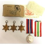 WW2 British Medal group consisting of 1939-45 Star, Italy Star,