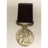 Army Long Service & Good Conduct Medal to 1346 Pte R Spring, 1/Dragoons. Complete with ribbon.