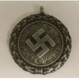 WW2 Third Reich Luftschutz Medal 2nd class. No suspension ring or ribbon.