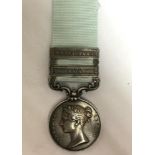 Army of India Medal with Maheidpoor and Ava Clasps to H Blair, 1st Foot. Short Hyphen reverse.