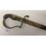 A Dove Head Naval Officers Sword with 79cm long single edged fullered blade with etched decoration