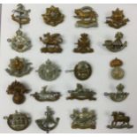 WW1 British Infantry Regt Cap Badges: Kings Regt, York & Lancaster, Royal Welch Fusiliers,