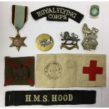 WW1 British Red Cross Armband. Stamped "Army Medical Service 1.7.