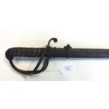 Victorian British Cavalry Officers Sword with 87cm long fullered single edged blade.