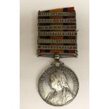 Queen's South Africa Medal with South Africa 1901, Cape Colony, Beflfast, Orange Free State,