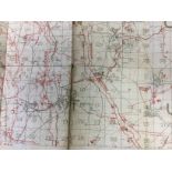 WW1 British Trench Map Sheet 57b marked "Enemy Rear Organisation" and dated 29-9-18.