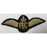 WW1 British Royal Flying Corps Pilots Wings. Pattern with upswept wings. Uniform removed.