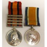 Queen's South Africa Medal with Diamond Hill, Johannesburg, Orange Free State,