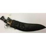 Private purchase Nepalese Kukri knife with 32cm blade. No markings.