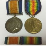 WW1 British War and Victory Medals to 71328 Gnr H Waine, RA.