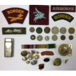 WW2 British 1st Airborne Battalion Border Regiment cloth shoulder title.
