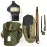 WW2 British 1937 pattern equipment: entrenching tool carrier, helve dated 1945,