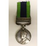 India General Service Medal with North West Frontier 1930-31 Clasp to 4263323 Dvr WF Connon, RA.