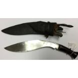 Private purchase Nepalese Kukri knife with 29cm blade. No markings.