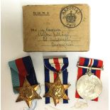 WW2 British 1939-45 Star, France & Germany Star and British War Medal 1939-1945.