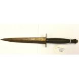 British Third Pattern Fairbairn-Sykes fighting knife. Wartime Mold number to grip "3".