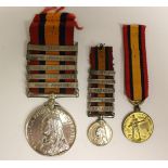Queen's South Africa Medal with South Africa 1902, South Africa 1901, Transvaal, Orange Free State,