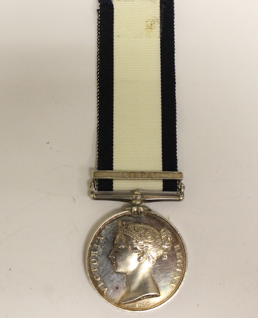 Naval General Service Medal 1793-1840 with Lissa Clasp to John Martin Purser. Complete with ribbon.