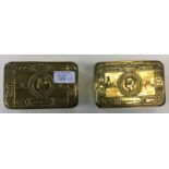 WW1 British Princess Mary's Gift Tin 1914. Pair, both without contents.