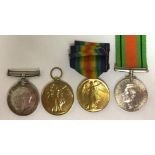 WW1 British War Medal and Victory Medal to 80946 Gnr TW Hallam, RA. No ribbons.