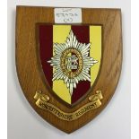 A collection of Regimental wall plaques to include: Royal Leciestershire Regt, Worcestershire Regt,
