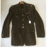 WW2 British Notts & Derby Regt Service Dress tunic dated 16/6/1941 and named to Major V Thomas.