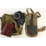 WW2 British Respirator dated 7/41 complete with filter and Anti Dim Cloth in Mk VI bag along with a