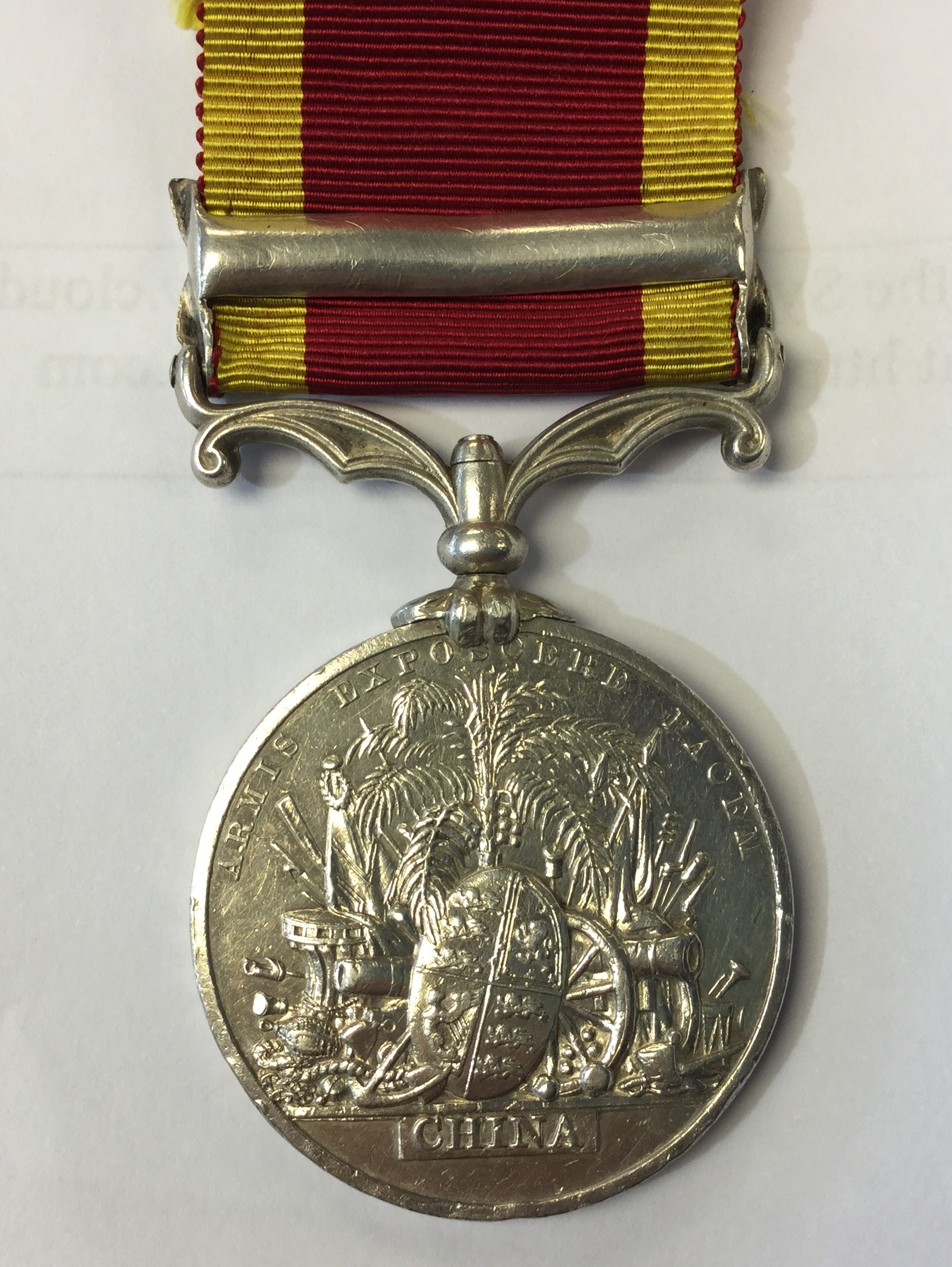 Second China War Medal with Taku Forts 1860 Clasp. - Image 2 of 5