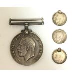 WW1 British War Medal 1914-18 to R-8421 Pte H Slack, KRRifC. No ribbon.