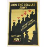 1919 British Army colour recruitment poster entitled "Join the Regular Army".