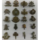 WW1 British Cavalry Cap Badges: 15th Hussars, 5th Dragoon Guards, 4th Hussars, 9th Lancers,